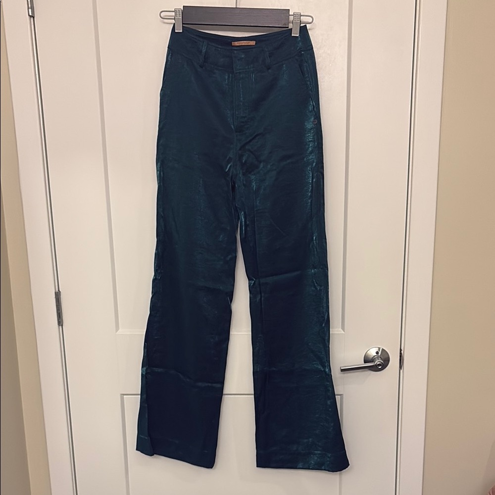 Scotch & Soda Metallic Shimmer Emerald Pants